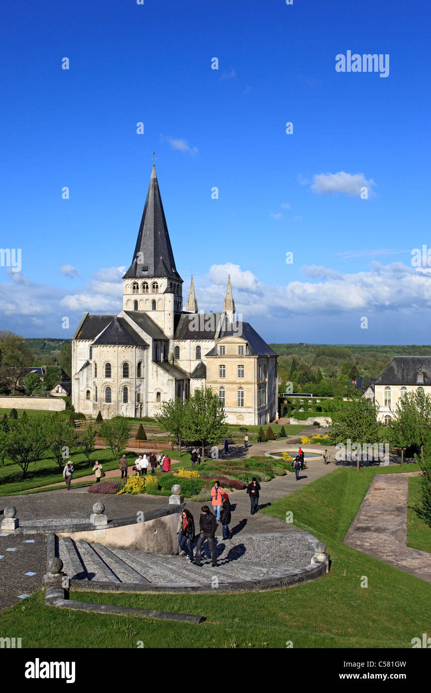 Frankreich, Französisch, Europa, europäische, Westeuropa, Architektur, Gebäude, Stadt, Saint-Martin-de-Boscherville, Seine-Maritime dep Stockfoto