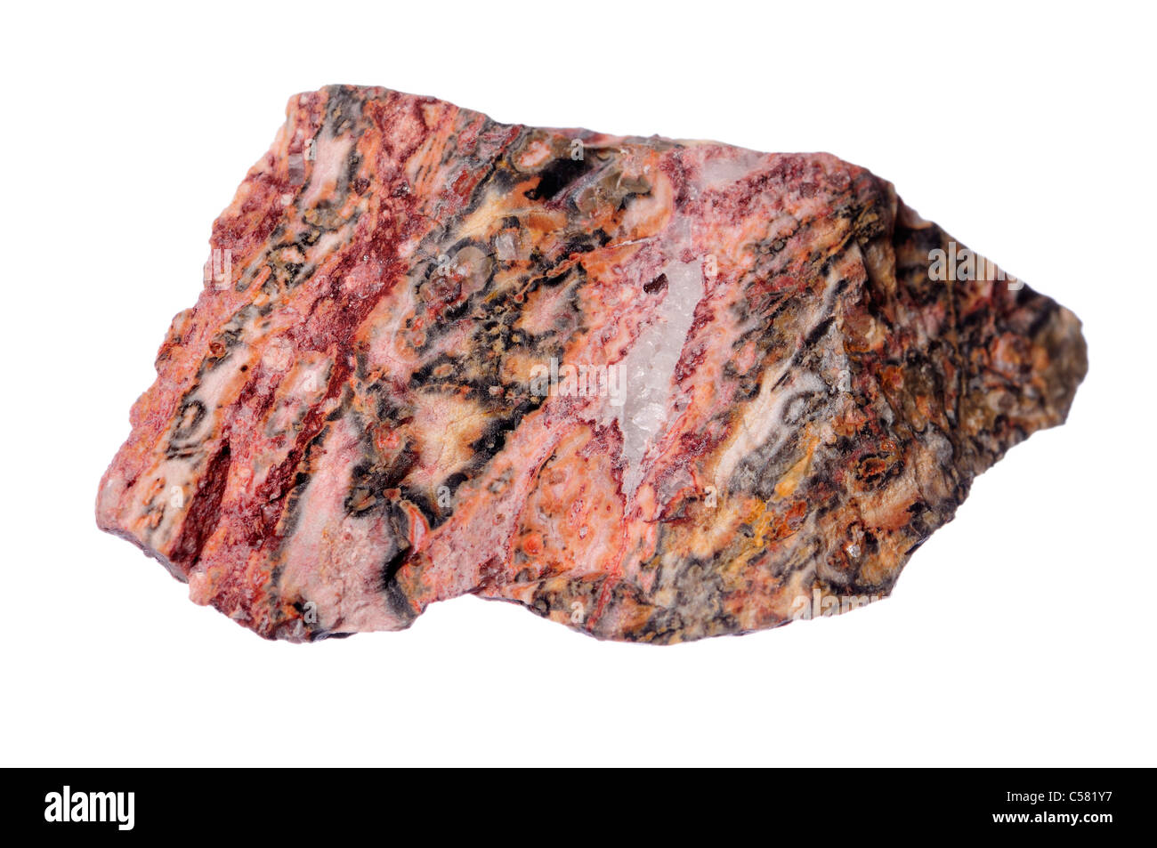 Rhyolith (Mexiko) vulkanische Äquivalent von Granit Stockfoto