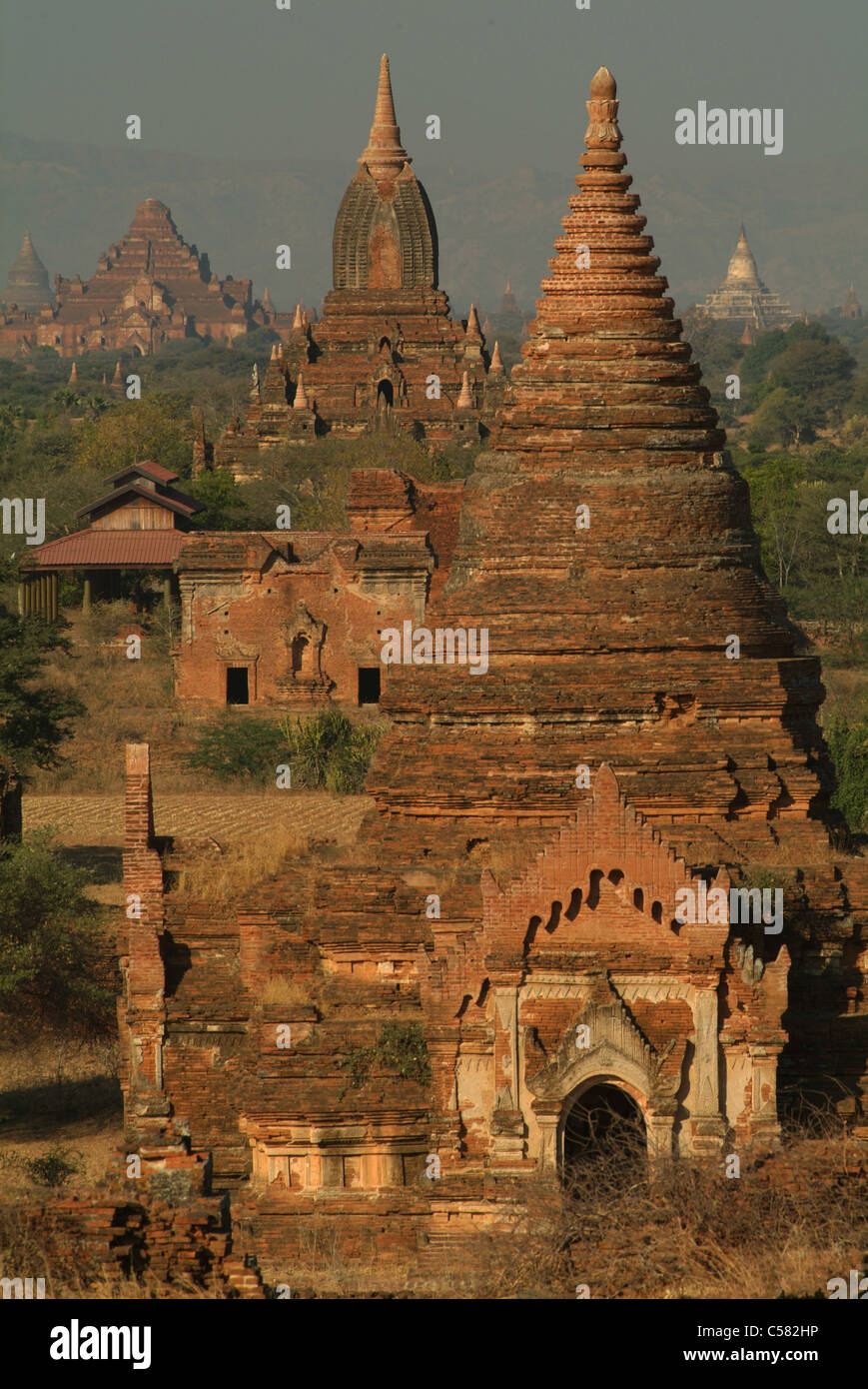 Asien, Burma, Myanmar, Bagan, Tempel, Dhammayangyi, Sinby, Stockfoto