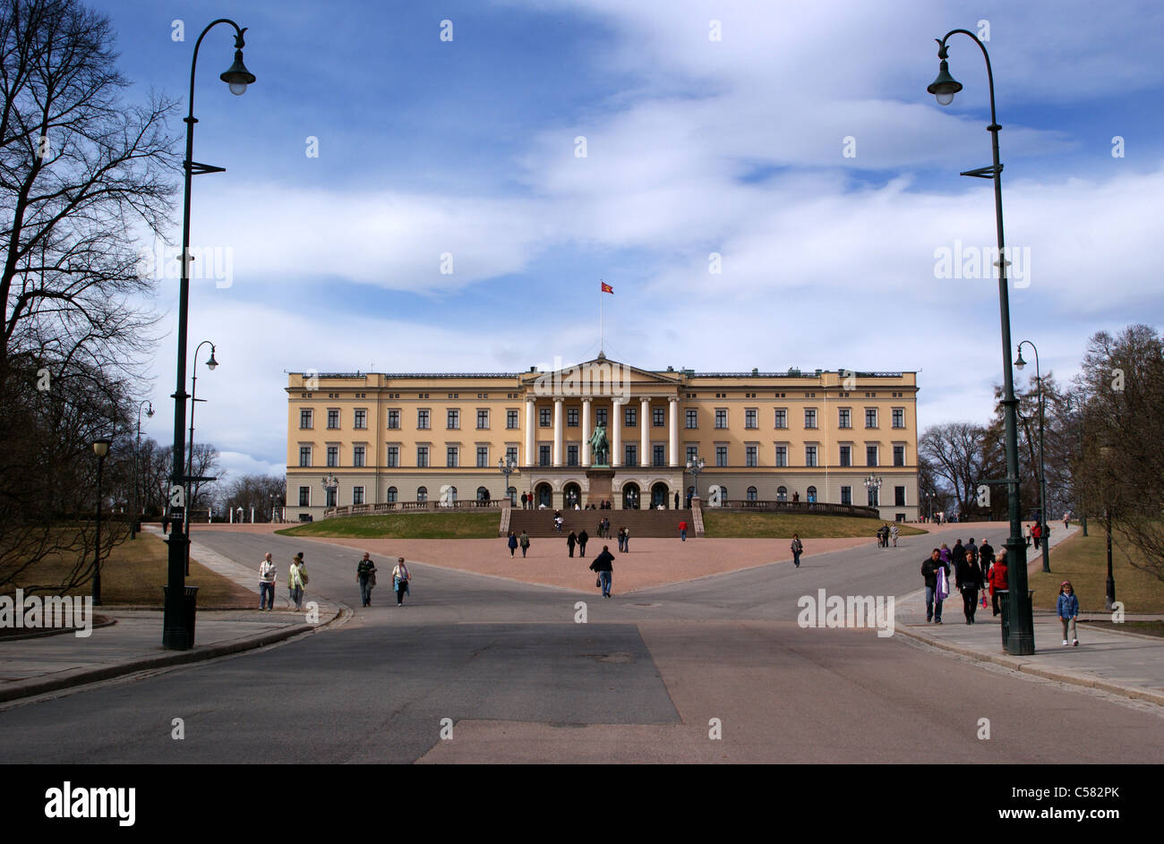 Royal Palace, Oslo, Norwegen Stockfoto