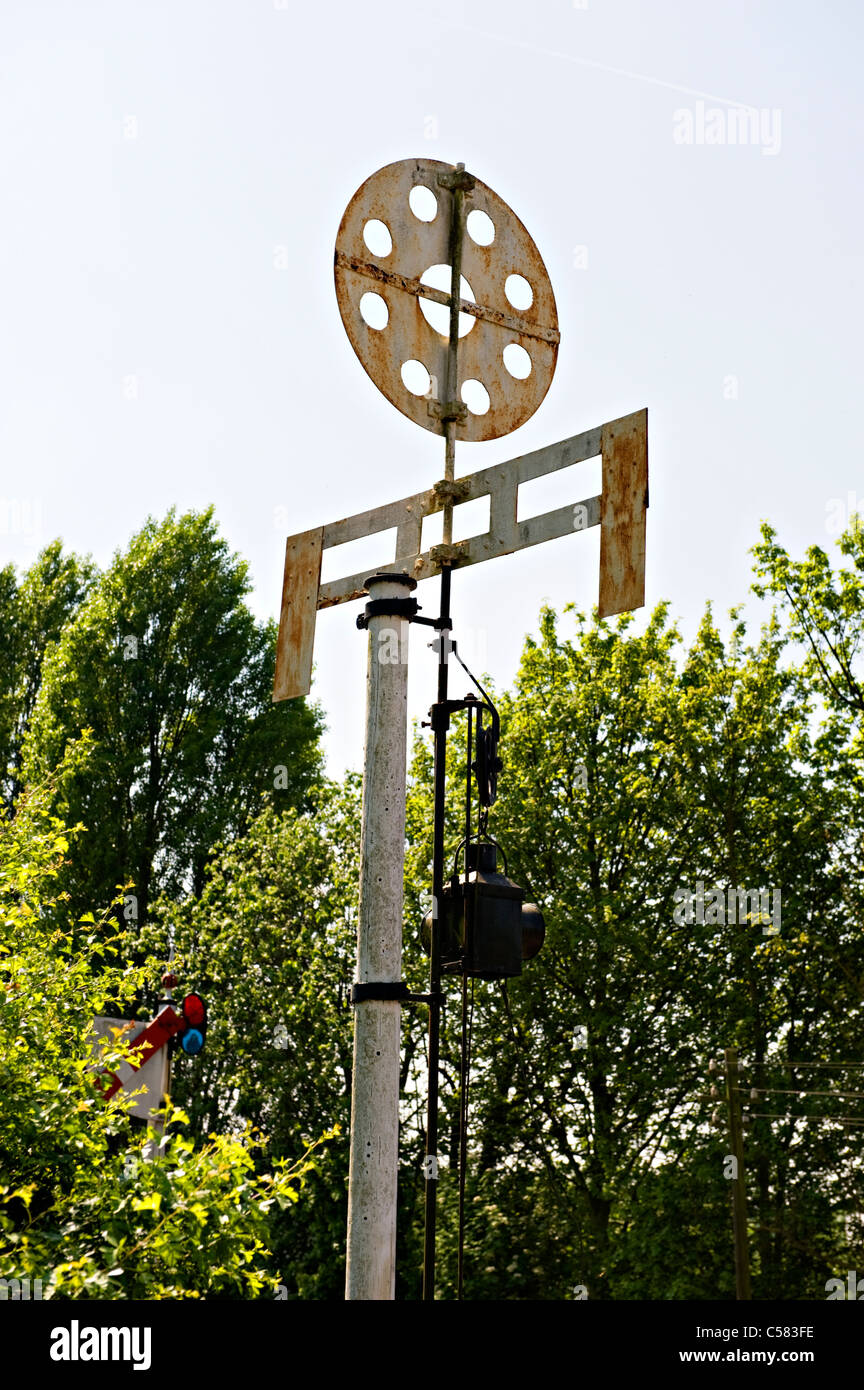 Frühes "Disc und Crossbar" Signal von Brunel Stockfoto