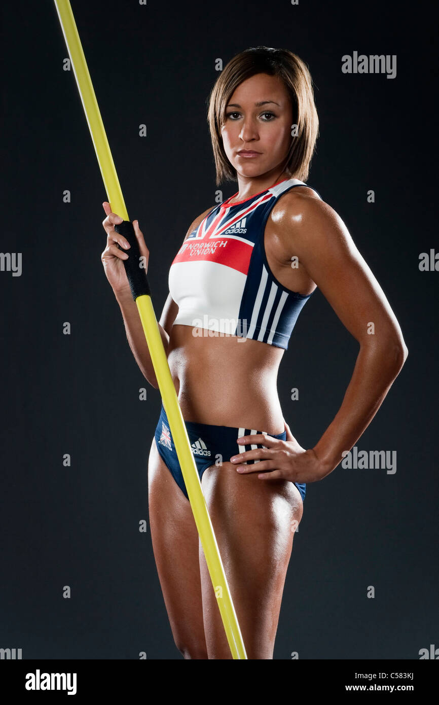 Jessica Ennis, Team GB. UK-Leichtathletik-Nationalmannschaft. Stockfoto