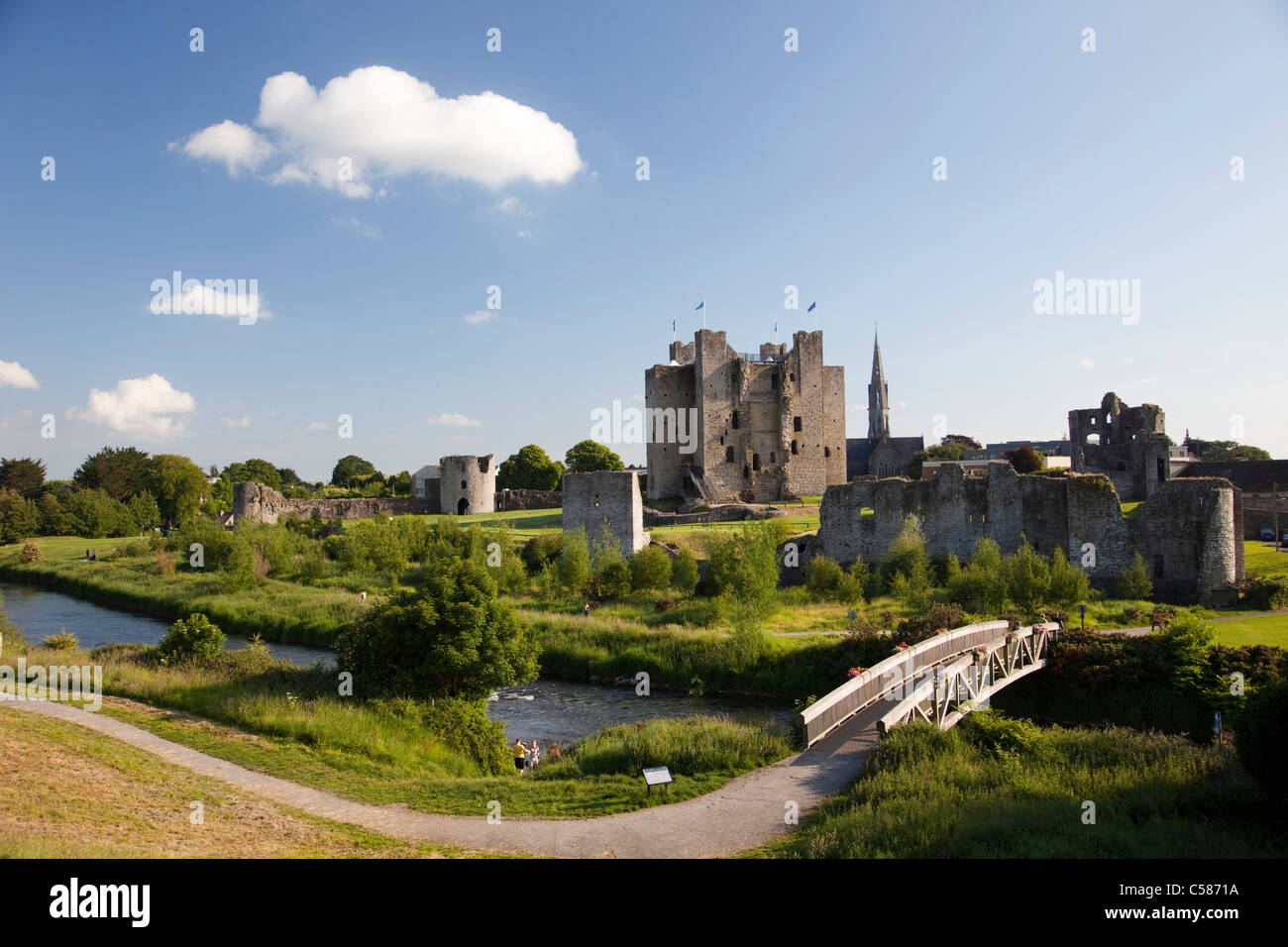 Republik von Irland, Irland, County Meath, Trim Castle, Burg, Burgen, Boyne Valley, Tourismus, Reisen, Urlaub, Urlaub Stockfoto