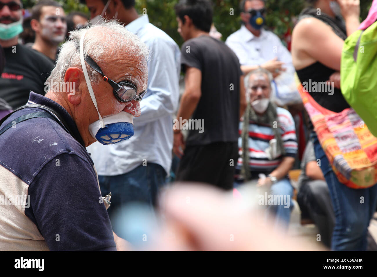 Griechenland, Protest, Finanzkrise Stockfoto