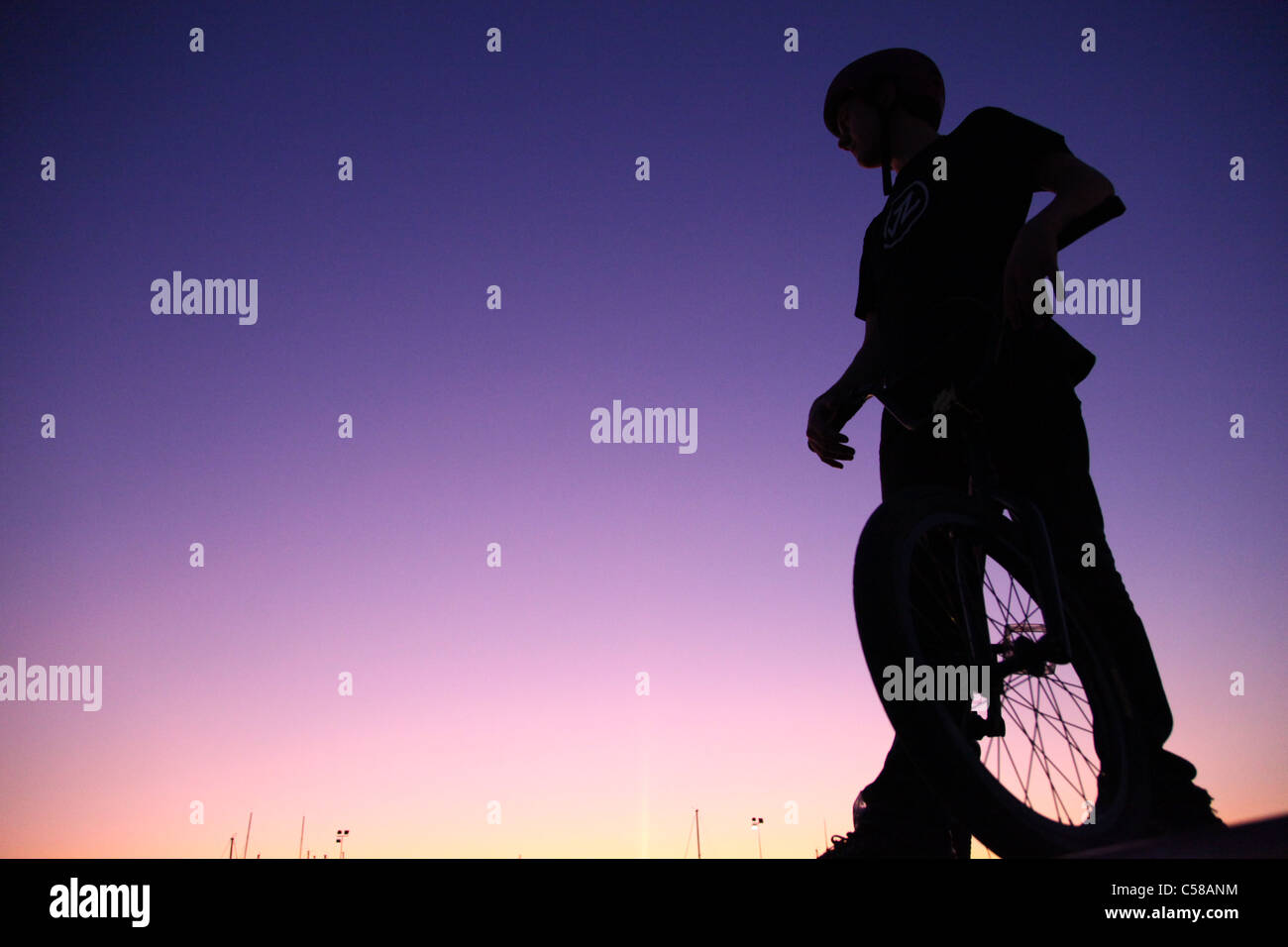 BMX-Rad, Biker, Fahrrad, Griechenland Stockfoto