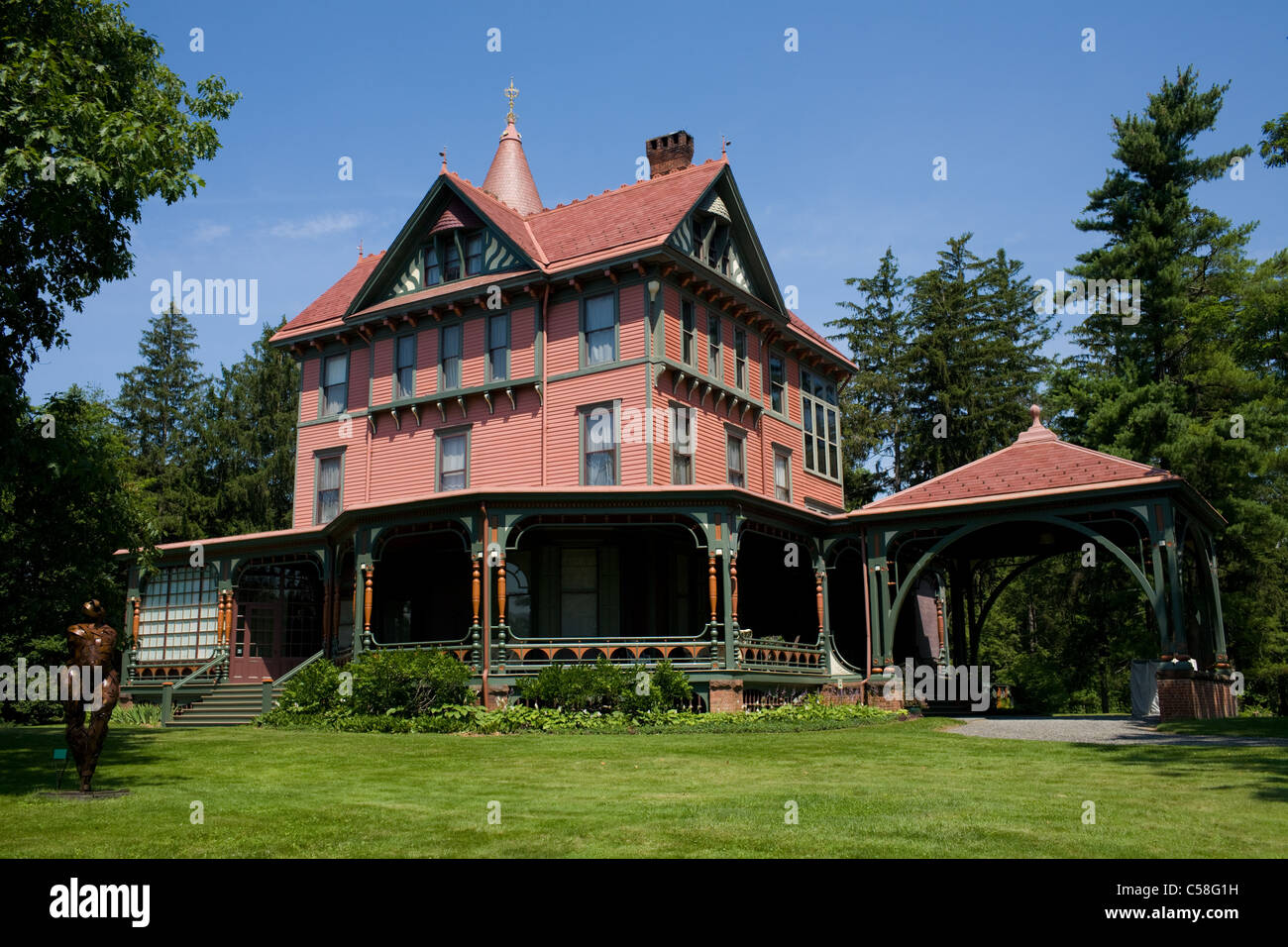 Wilderstein historische Stätte, Rhinebeck, Dutchess County, Hudson Valley, New York State Stockfoto