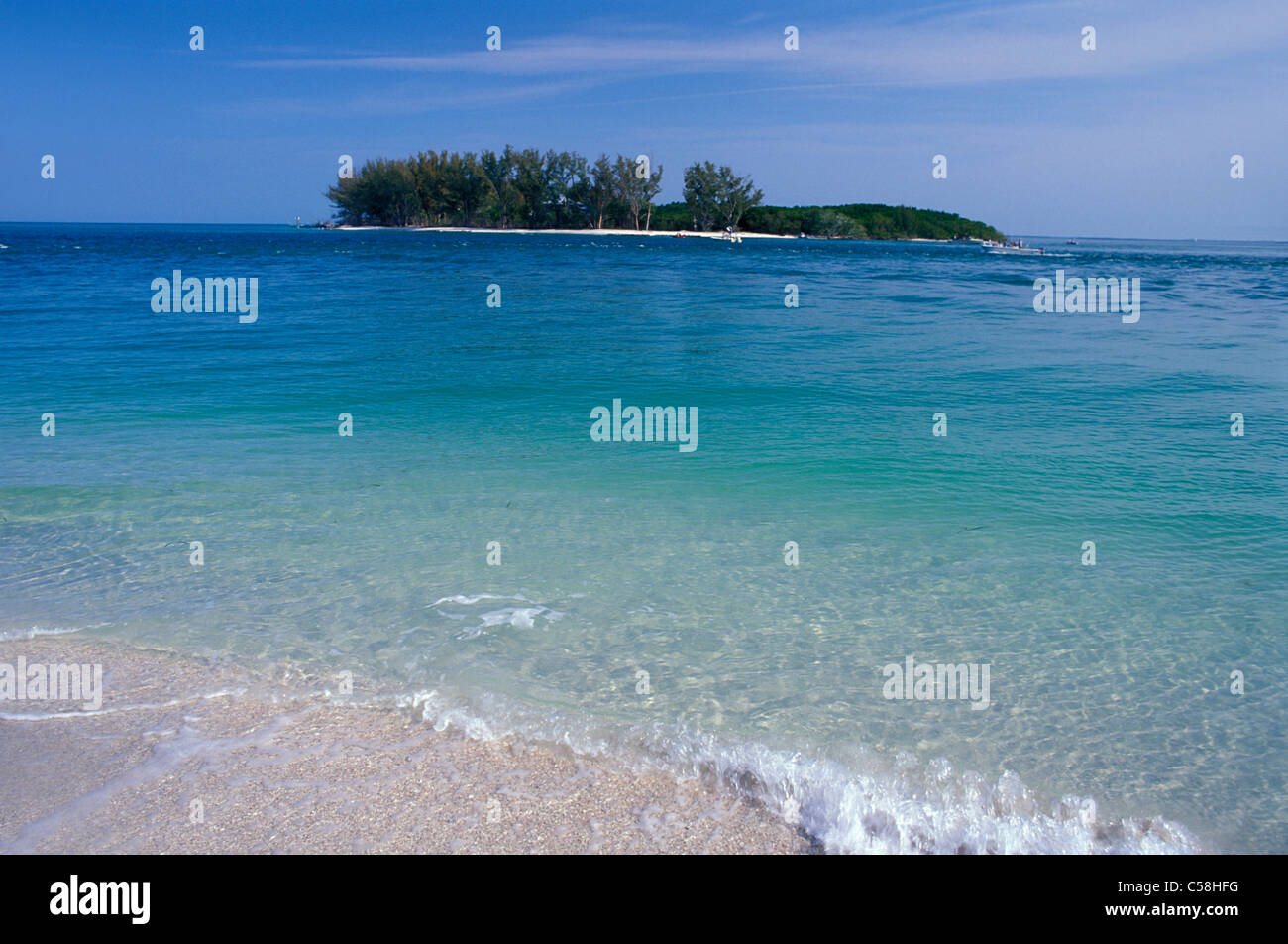 Golf-Küste, Insel, surf, North Captiva Island, Florida, USA, USA, Amerika, Meer, Himmel Stockfoto