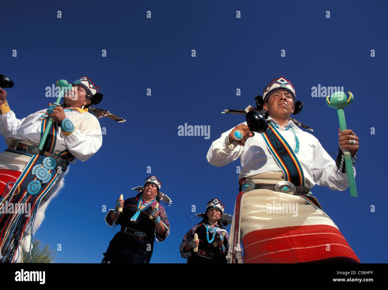 Acoma Pueblo, Tänzerin, New Mexico, USA, USA, Amerika, Tradition, Kultur Stockfoto