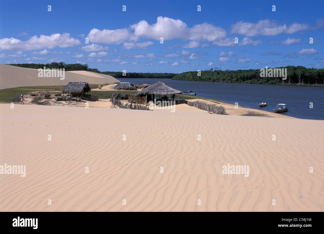Sanddüne, Parc Nacional Dos Lencois, in der Nähe von Lagunen, Maranhao, Brasilien, Südamerika, sand Stockfoto