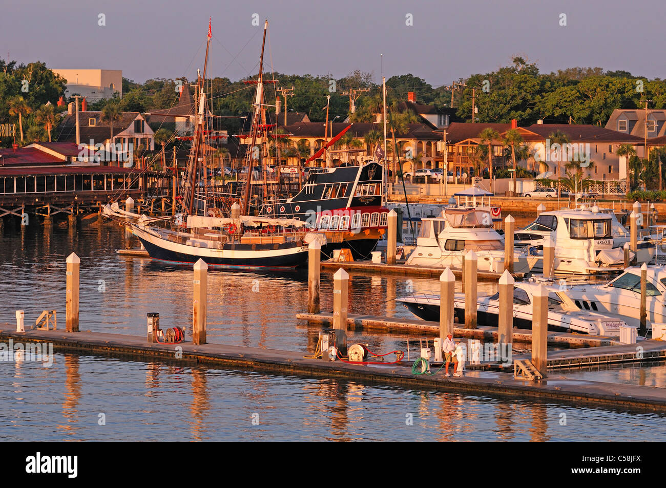 St. Augustine Marina, St. Augustine, Florida, USA, USA, Amerika, Schiffe, Hafen, Boote Stockfoto