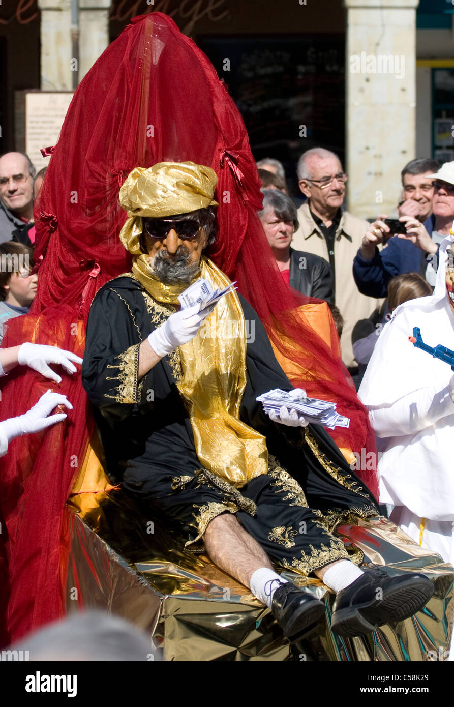 Karneval Limoux Carnaval Aude Languedoc Roussillon Frankreich Kostüm Stockfoto