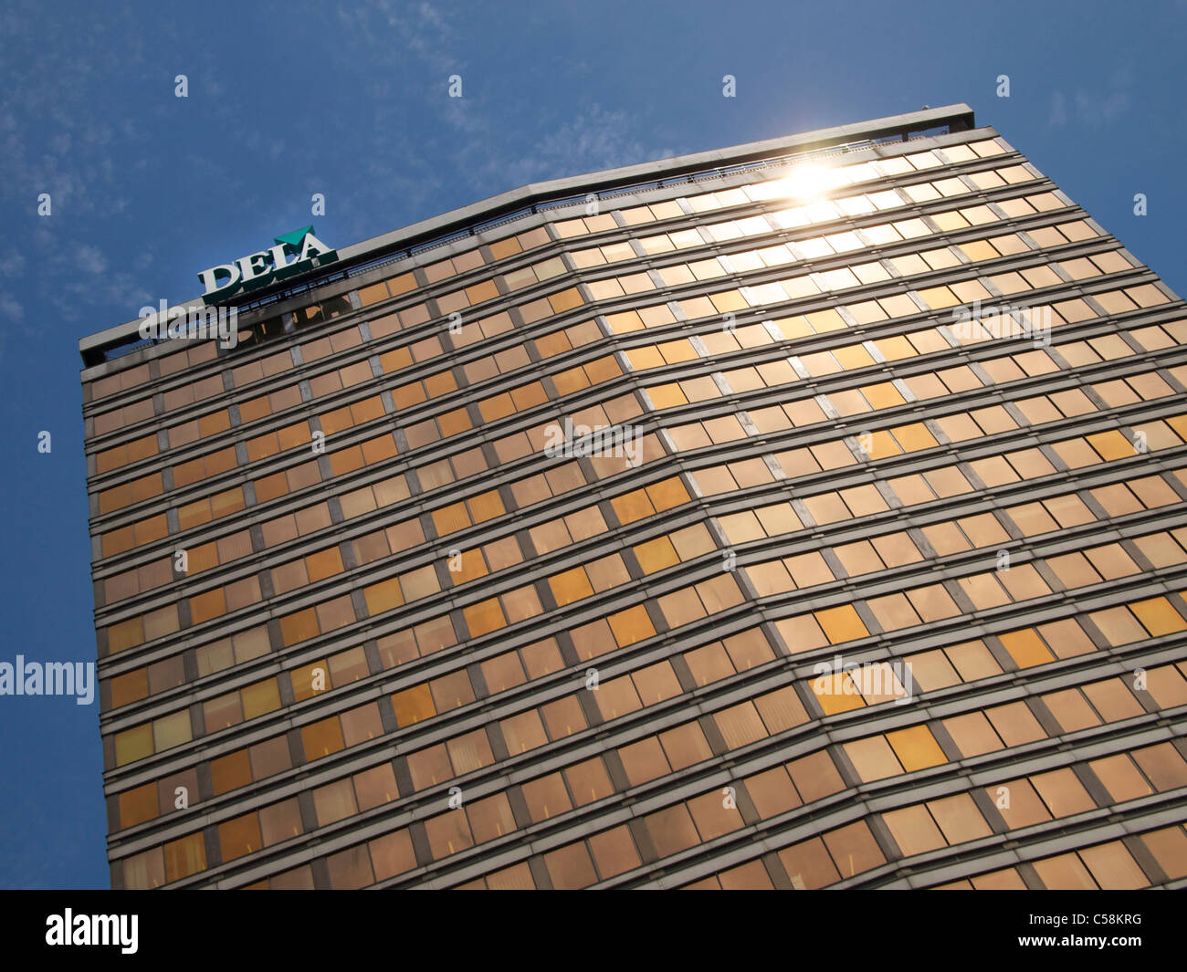 Dela Büro in Antwerpen-Turm. Belgien Stockfoto