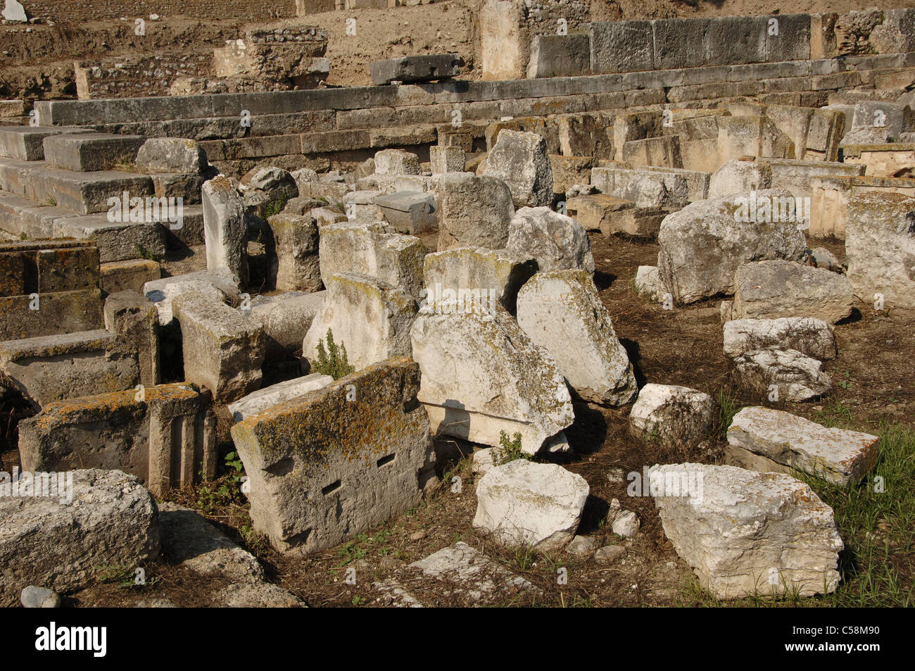 Griechenland. Argos. Römischen Bäder. Die Ruinen. Region Peloponnes. Stockfoto