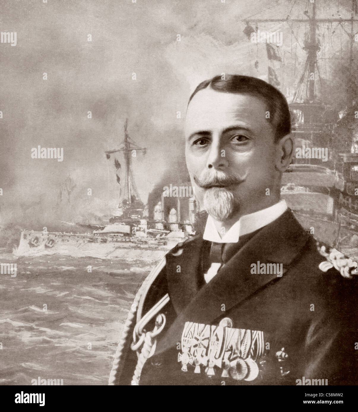Gustav Heinrich Ernst Friedrich von Ingenohl, 1857-1933. Deutscher Admiral. Stockfoto
