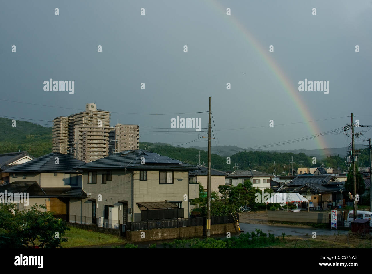 Townside Regenbogen Stockfoto