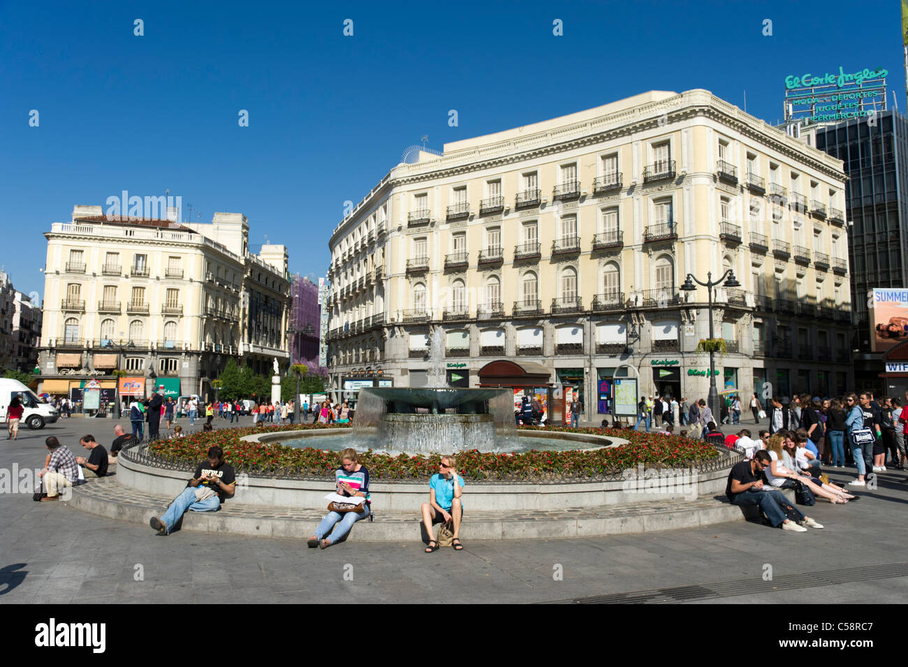 Plaza Puerta del Sol, Madrid, Spanien Stockfoto