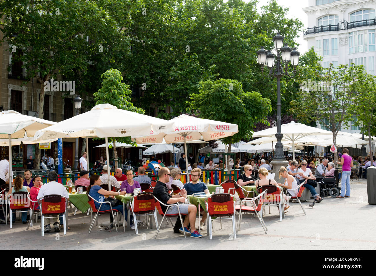 Plaza Santa Ana, Madrid, Spanien Stockfoto