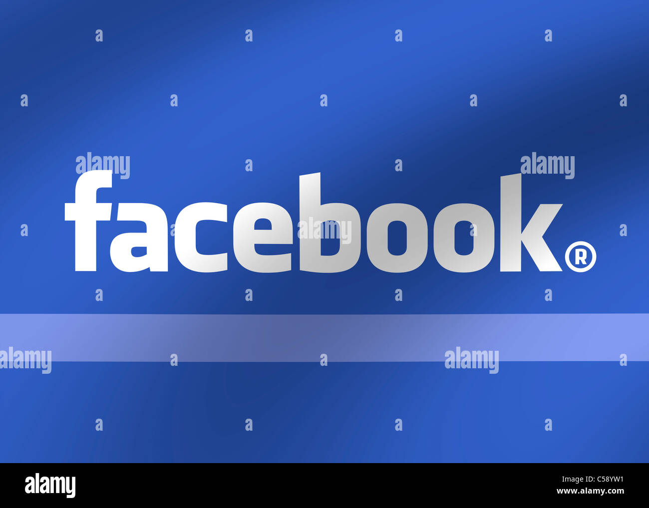 Facebook Logo Flagge emblem Symbol Zeichen Stockfoto
