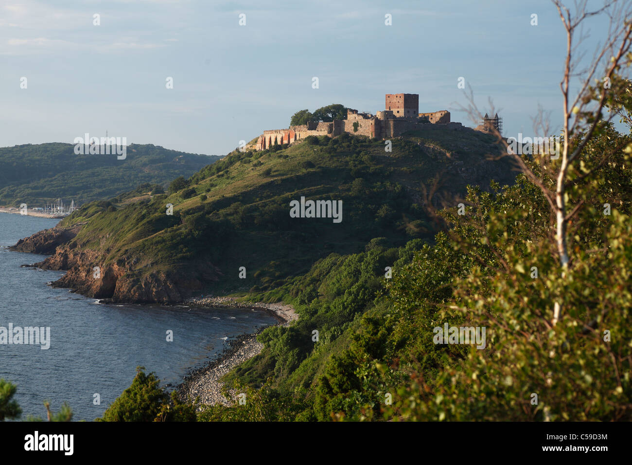 Hammershus, mittelalterliche Burgruine Stockfoto