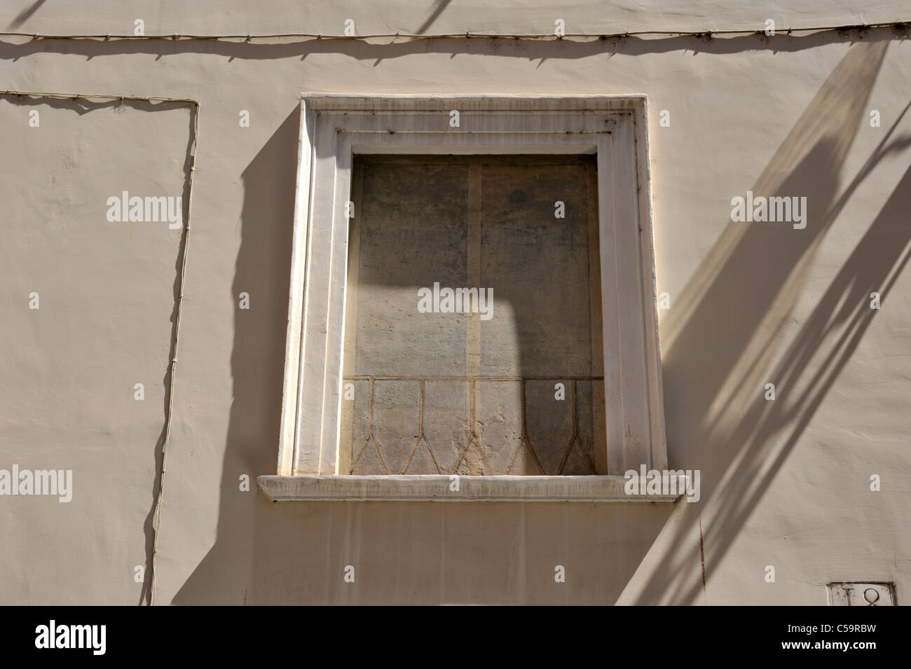 Ittaly, Rom, jüdisches Ghetto, Palazzo di Giacomo Mattei, gemauerte Fenster Trompe l'oeil Stockfoto