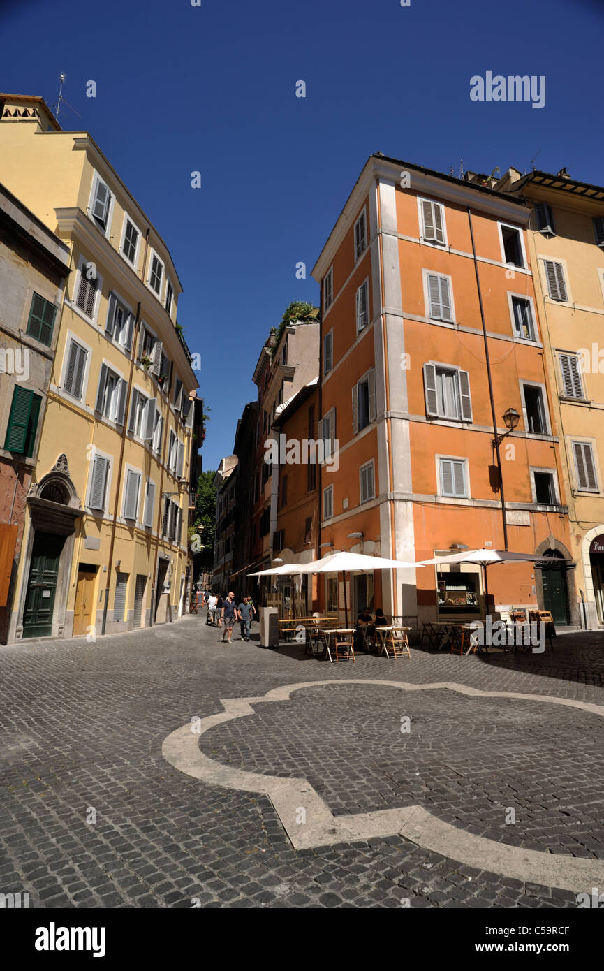 Italien, Rom, jüdisches Ghetto, Piazza Costaguti und Via di Santa Maria del Pianto Stockfoto