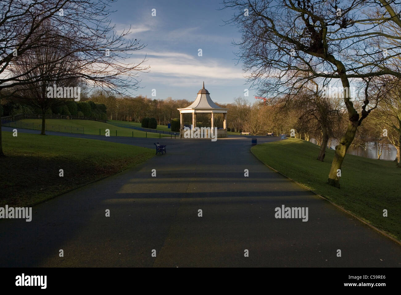 Lister Park Bradford und Cartwright Halle gespendet, um die Stadt Braford von Samuel Lister Stockfoto