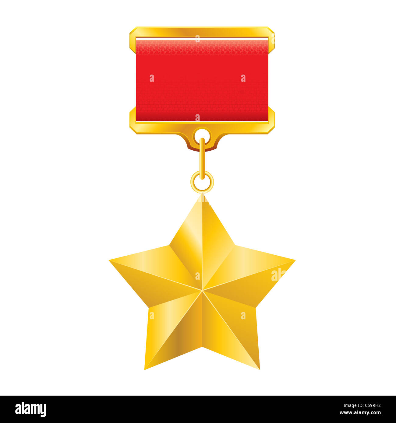 Held der Sowjetunion gold star Award. Abbildung auf weiß Stockfoto