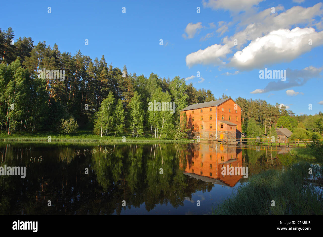 Kiidjärve Wassermühle im Südosten Estlands. Europa Stockfoto