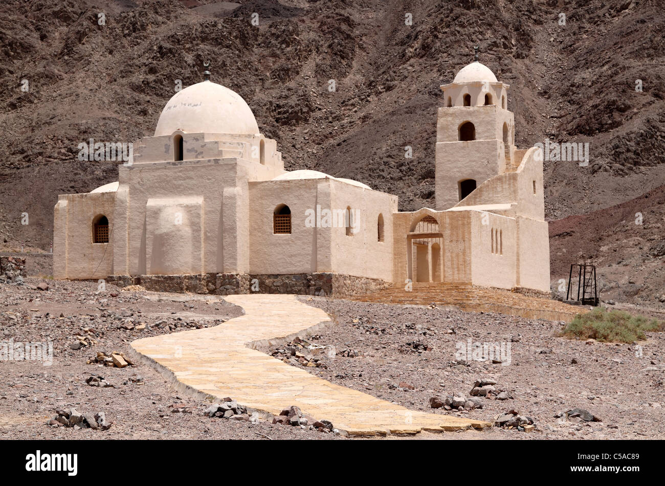 Moschee auf dem Berg Sinai Stockfoto