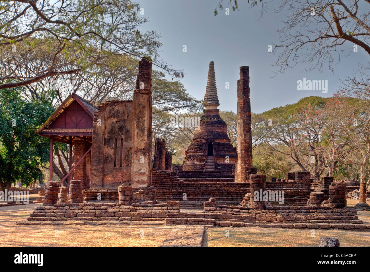 Kleine Tempel, Si Satchanalai historischen Park, Sukhothai, Thailand Stockfoto