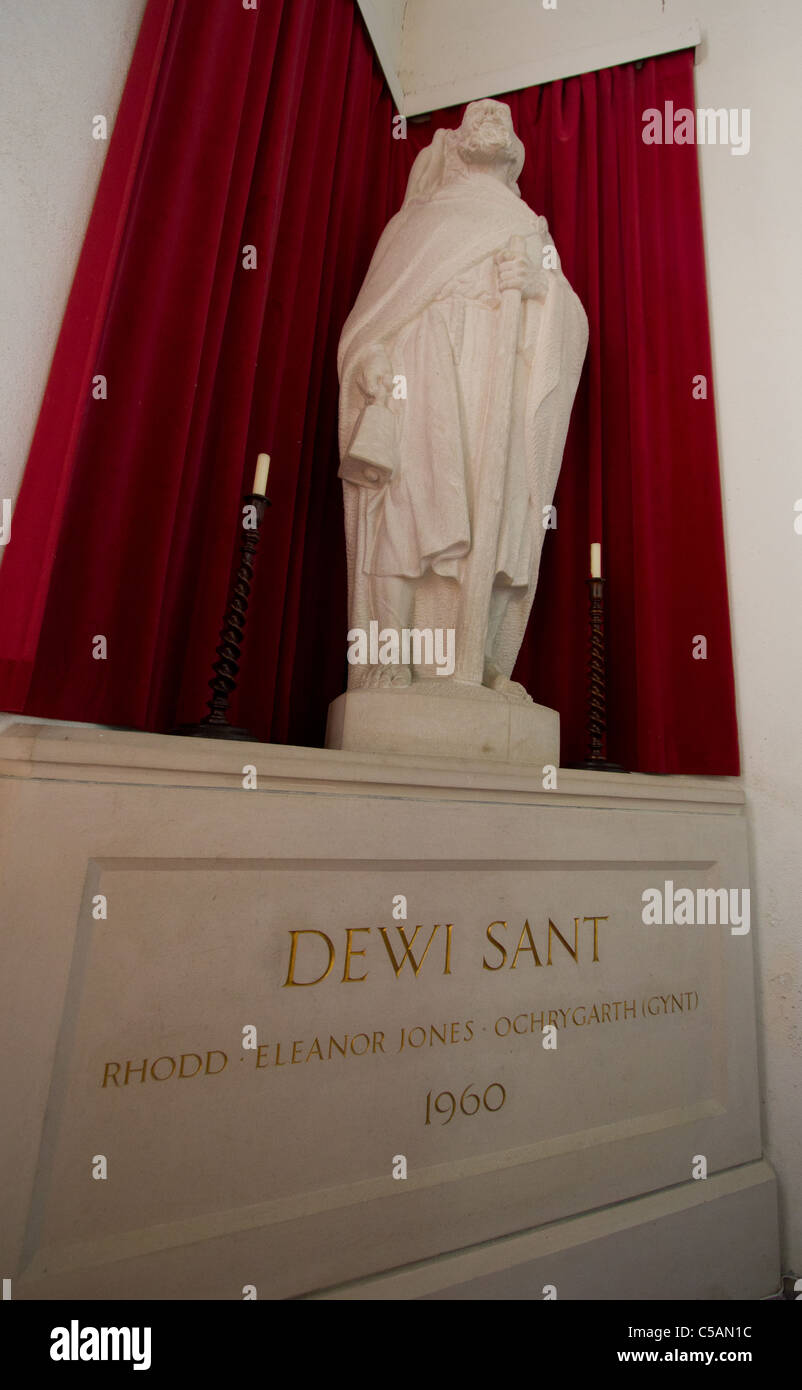 Statue von St. David in der Jahr-Brefi Kirche Stockfoto