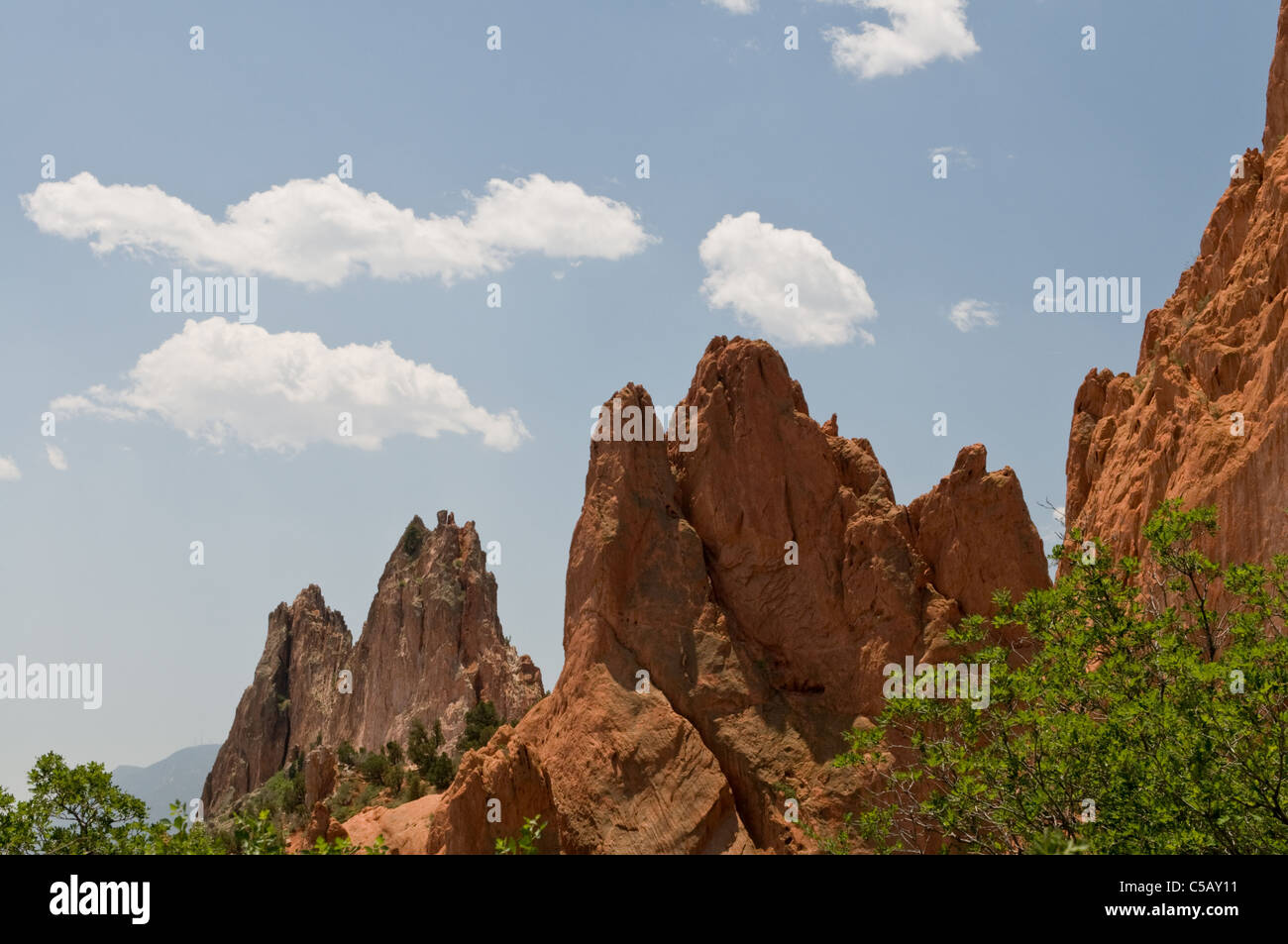 USA, Colorado, Colorado Springs, Garten der Götter, Felsformationen Stockfoto