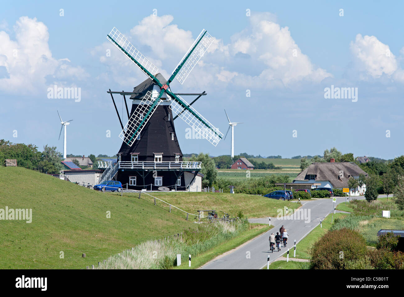 Windmühle "Nordermuehle", die Insel Pellworm, Nordfriesland, Schleswig-Holstein, Deutschland Stockfoto
