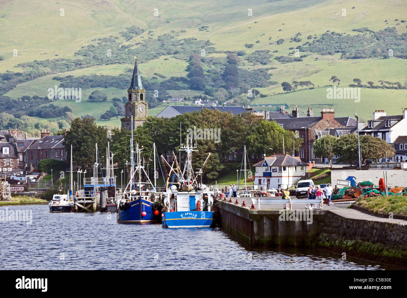 Angelboote/Fischerboote in Girvan Hafen South Ayrshire, Schottland Stockfoto