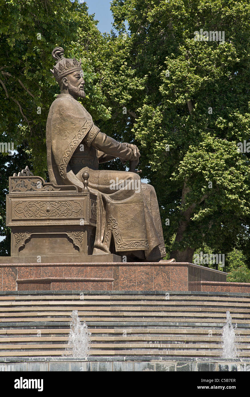 Statue von Amir Temur, Samarkand, Usbekistan Stockfoto