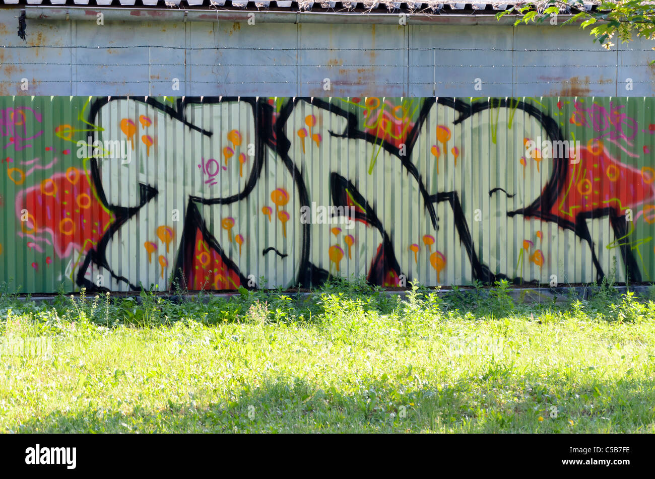 Straße Graffiti in Brünn Stockfoto