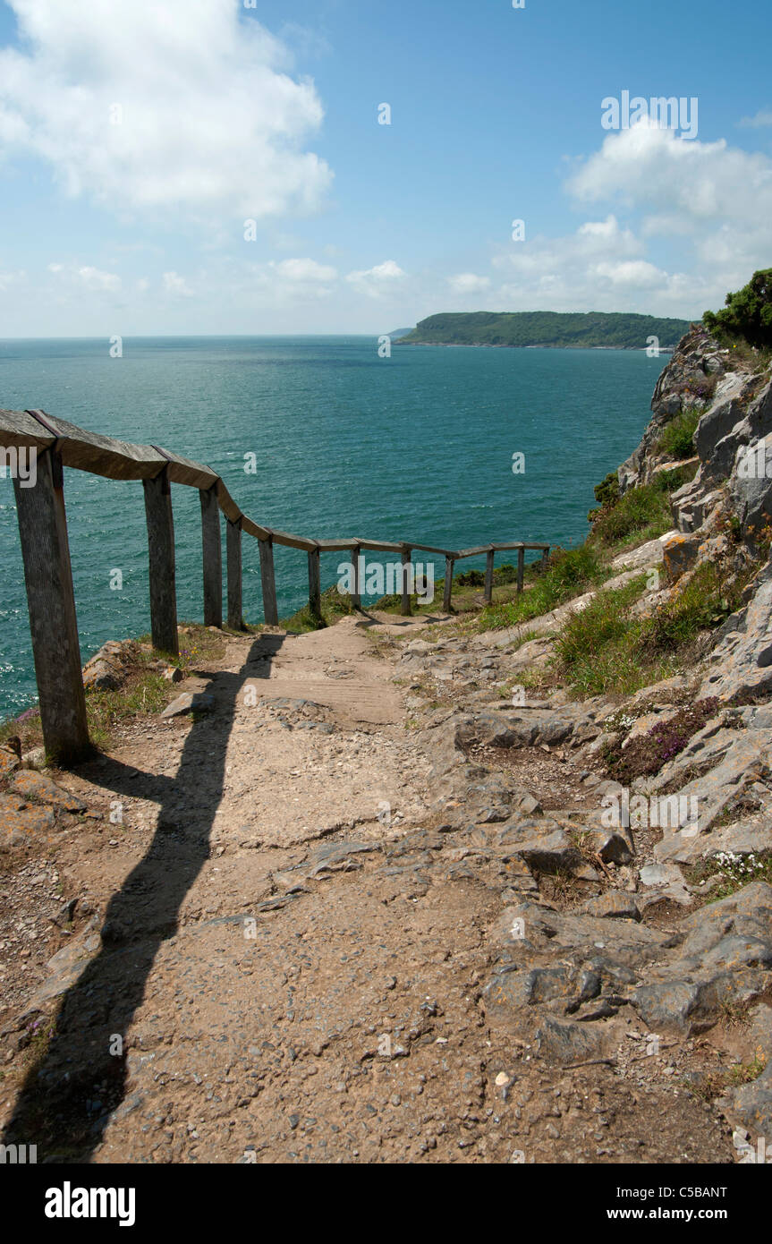 Caswell Strand Wales UK Stockfoto