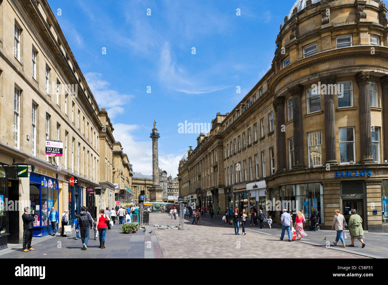 Geschäfte auf der Grainger Street in der Innenstadt Grainger Town