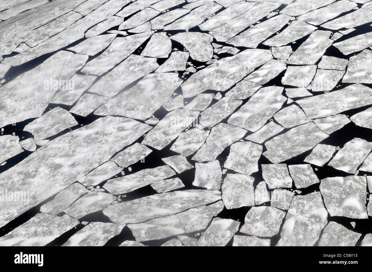 Meer-Eis-Trennung bei Terra Nova Bay Antarktis Stockfoto