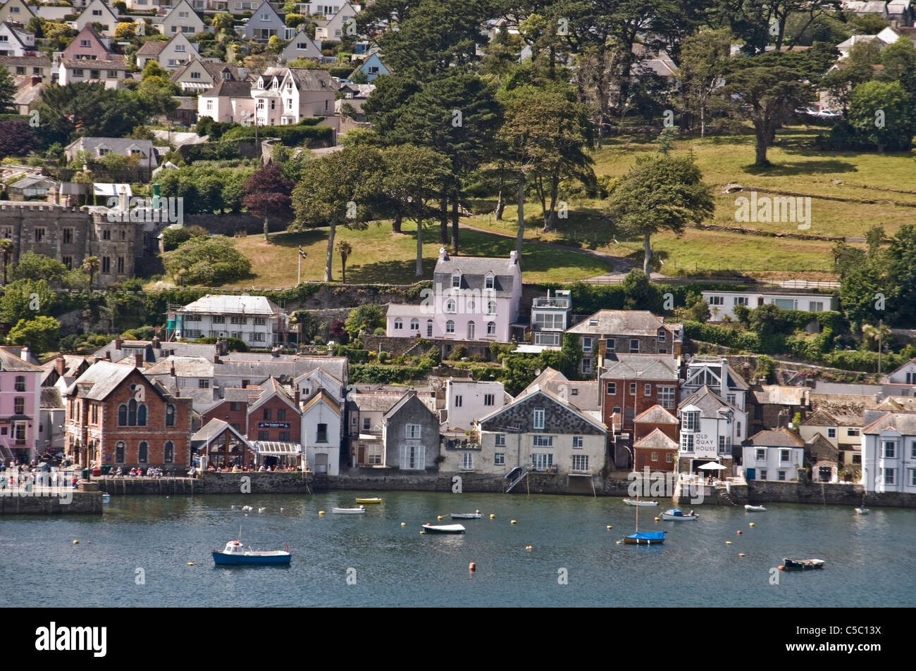 Anzeigen von Fowey, Cornwall an einem Sommertag Stockfoto