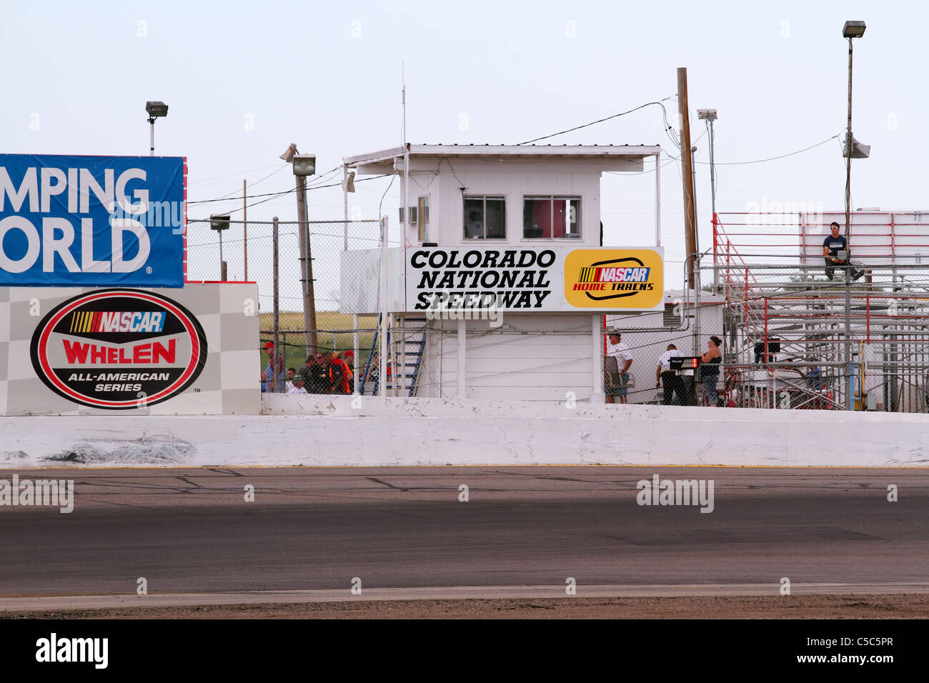 Denver, Colorado - The Colorado National Speedway ist eine gepflasterte Ovalbahn in Dacono, Colorado Stockfoto