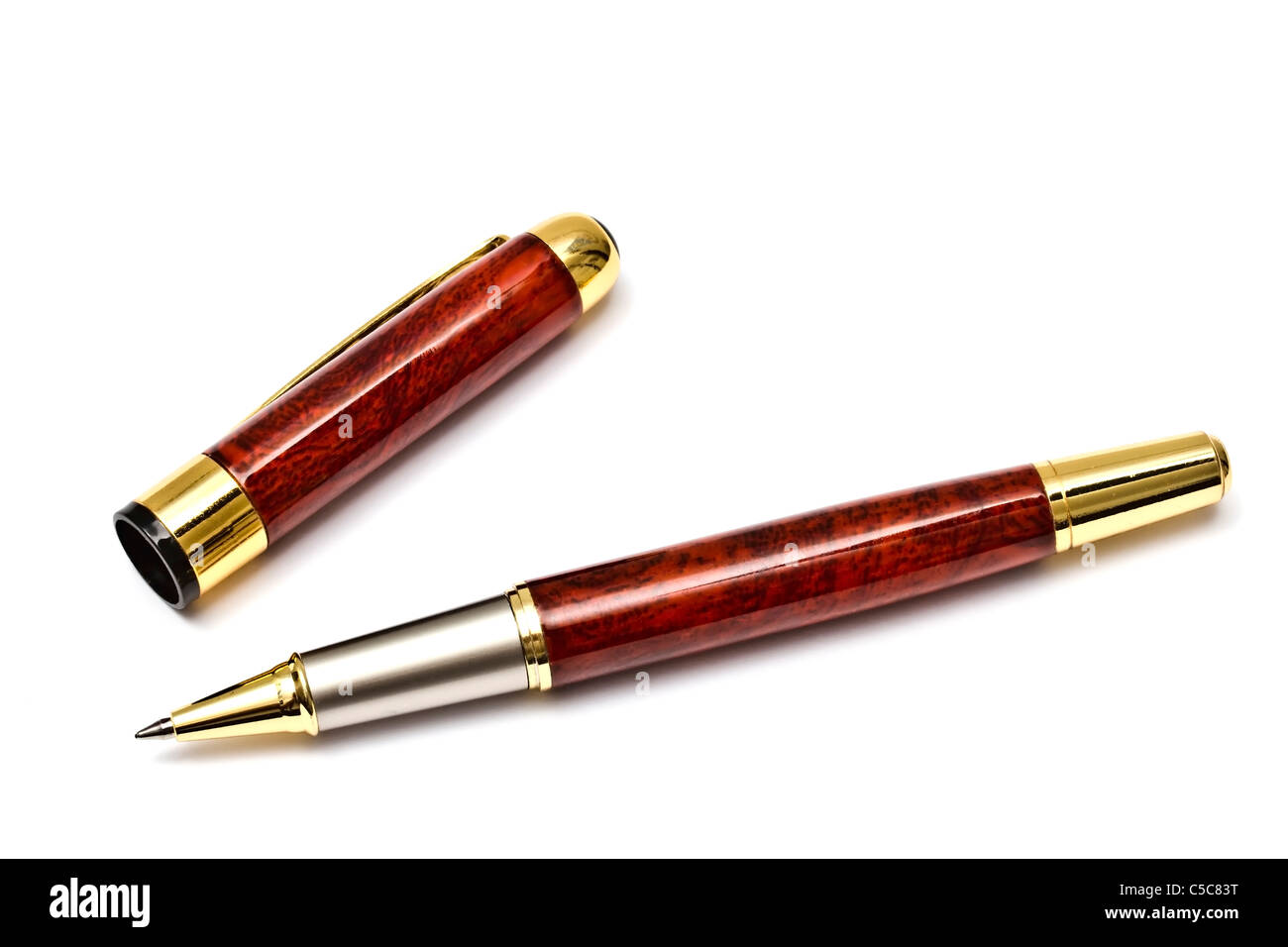 Kugelschreiber isoliert auf weißem Hintergrund Stockfoto