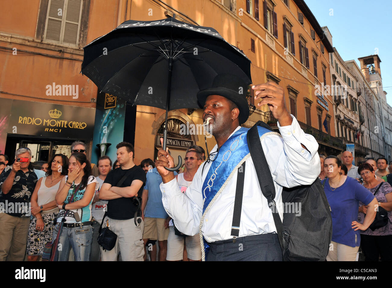 Straßenumzug beim Umbria Jazz Festival, Perugia, Italien Stockfoto