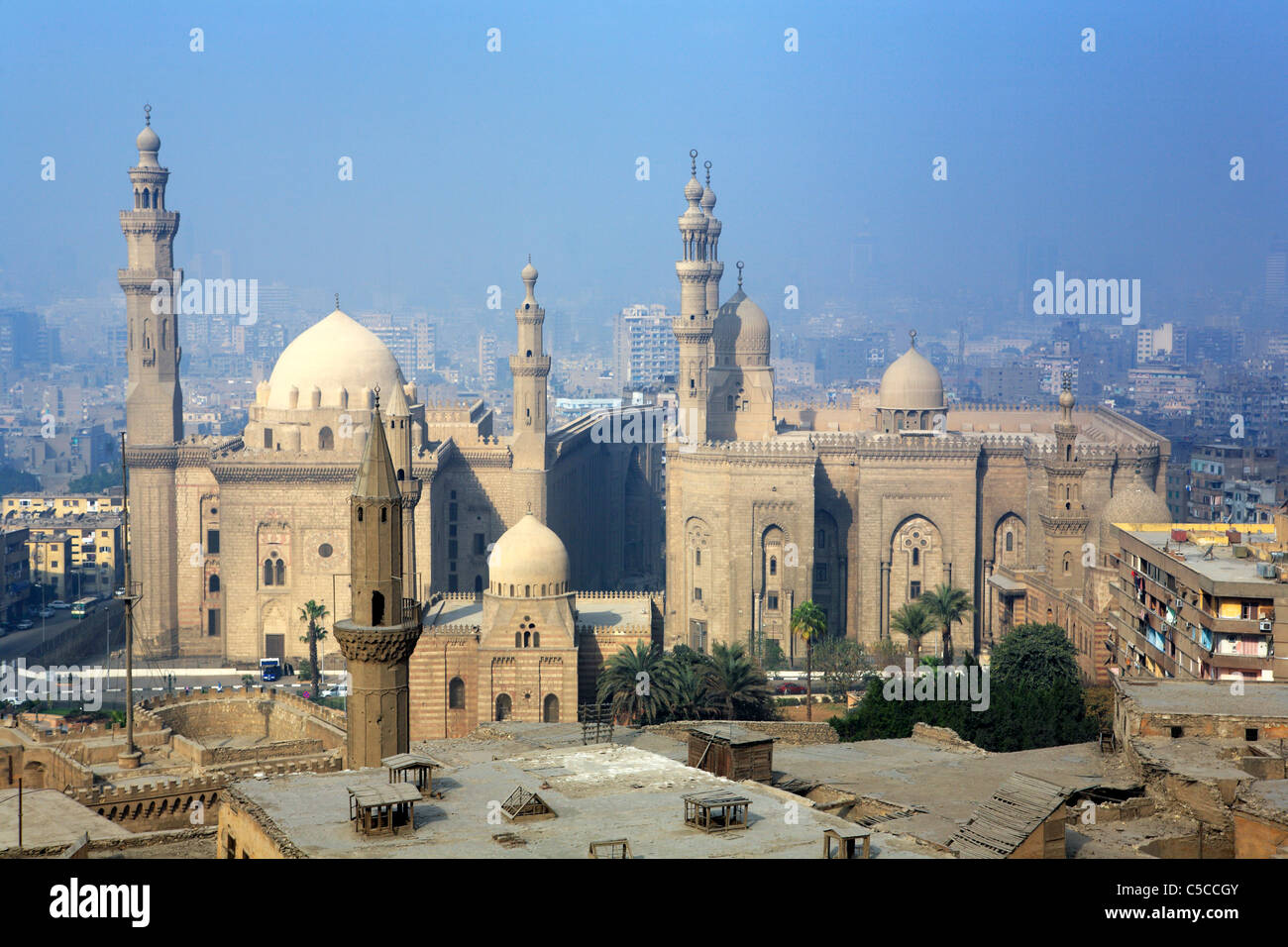 Sultan Hassan und al-Rifai Moscheen, Kairo, Ägypten Stockfoto