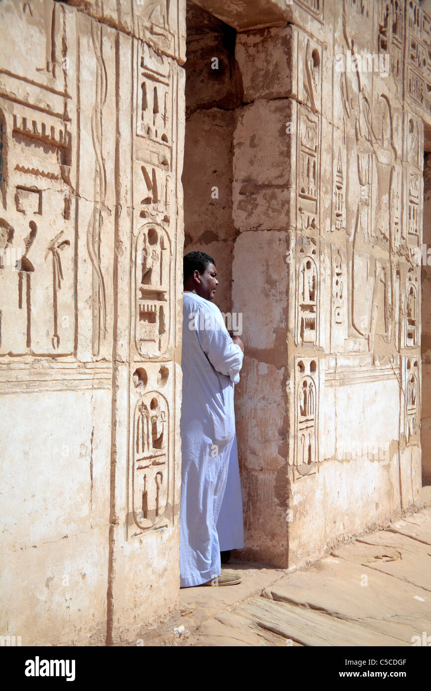 Leichenhalle Tempel von Ramses III, Medinet Habu, Luxor (Westjordanland), Ägypten Stockfoto