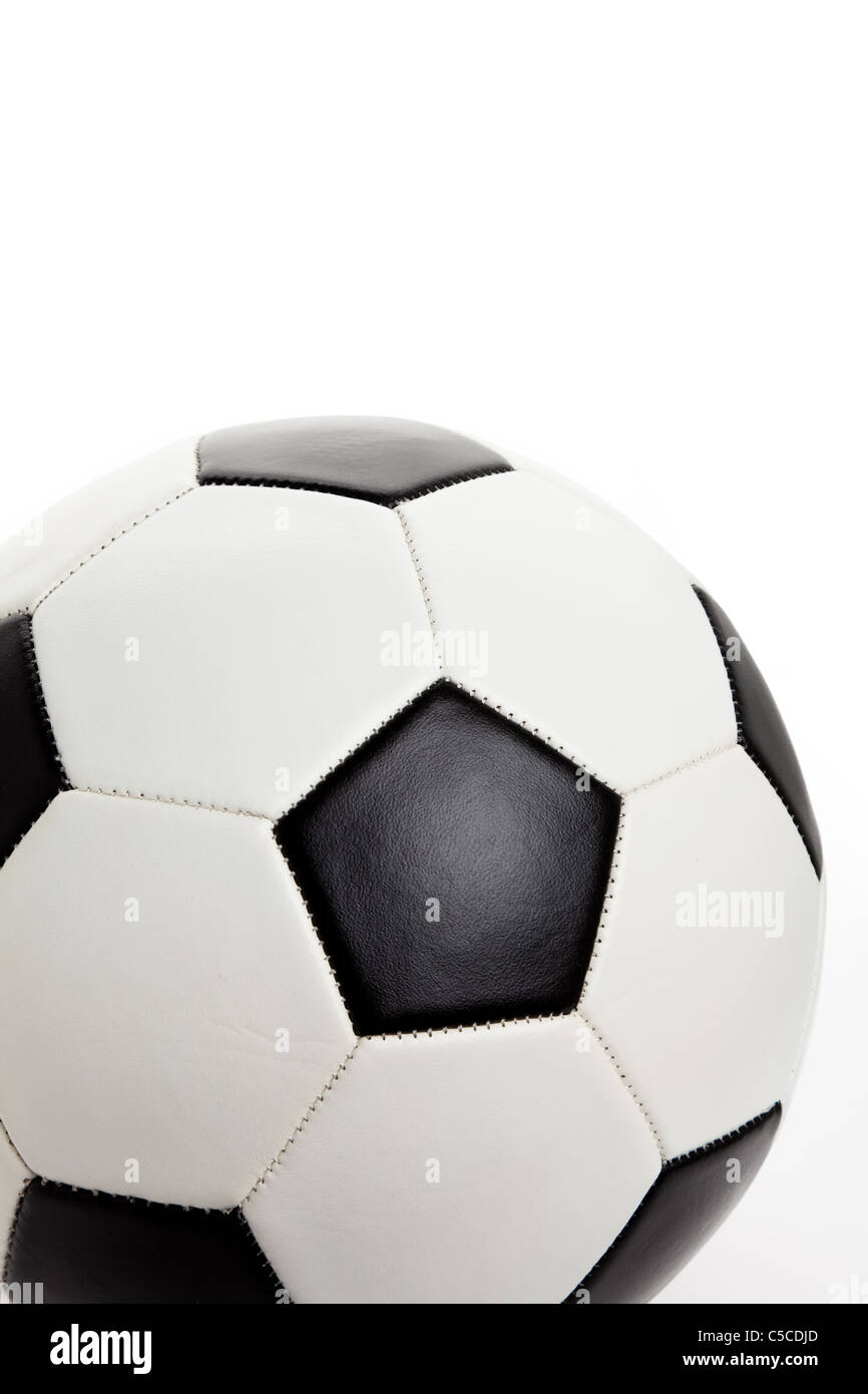 Fußball, Fußball mit weißem Hintergrund Stockfoto