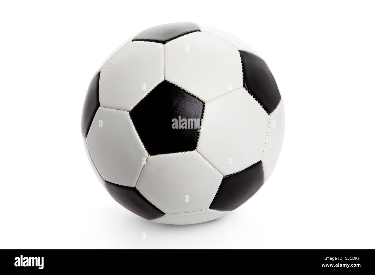 Fußball, Fußball isoliert auf weißem Hintergrund Stockfoto