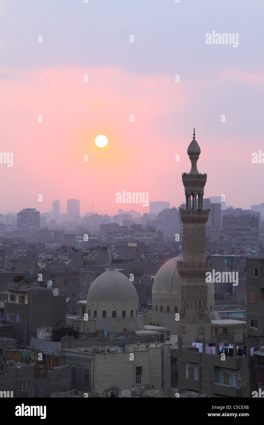 Cairo-Sonnenuntergang Stockfoto