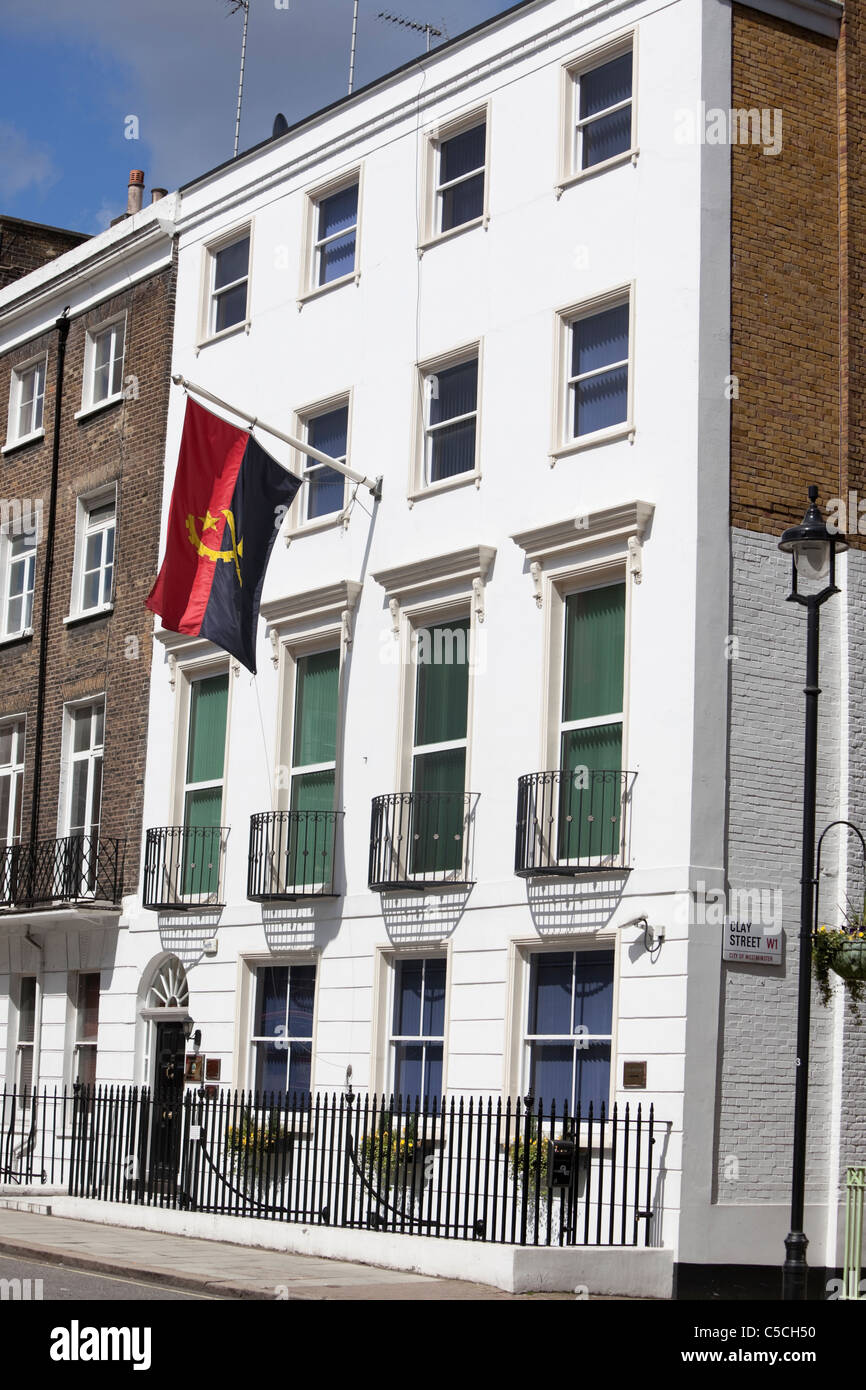 Vorderseite der Botschaft von Angola, 22 Dorset Street, Greater London, England, UK Stockfoto