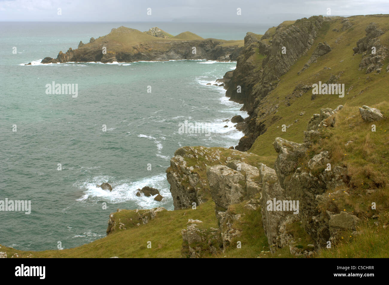 Kornische Küstenlandschaft, Cornwall, UK Stockfotografie - Alamy